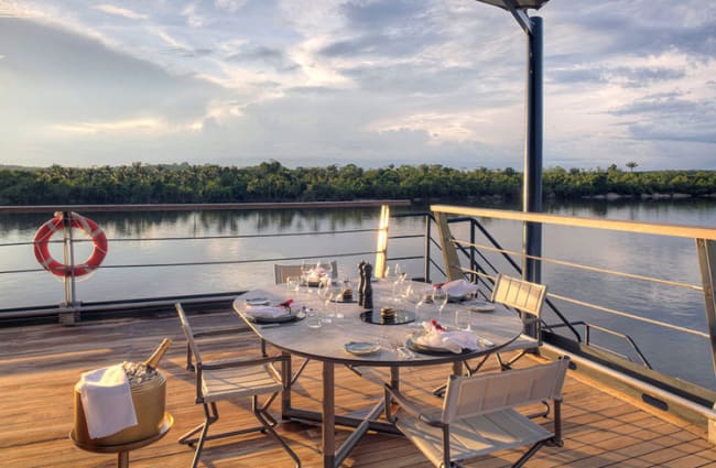 Dining table on the deck