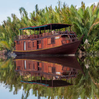 Boat in mangroves