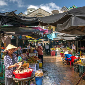 Local market in the Mekong Delta