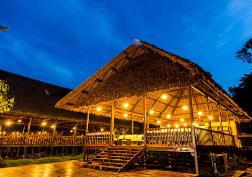 Entrance of The Tambopata Research Center in Puerto Maldonado, Peru